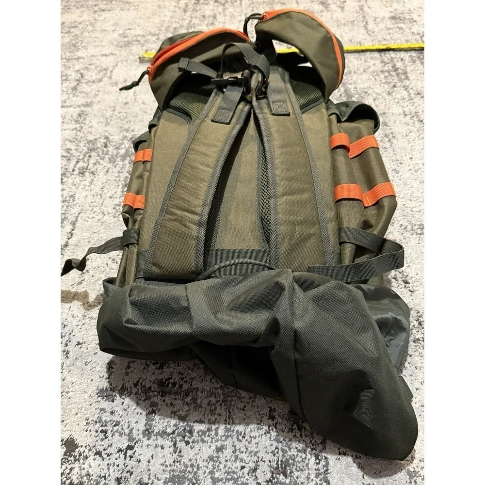 NWOT Hunting Backpack Roll Top Olive Green Orange Tactical Hiking Pack